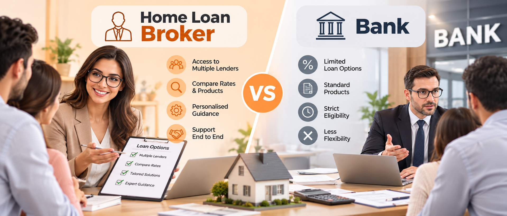 Home loan broker vs bank comparison for Australian home buyers