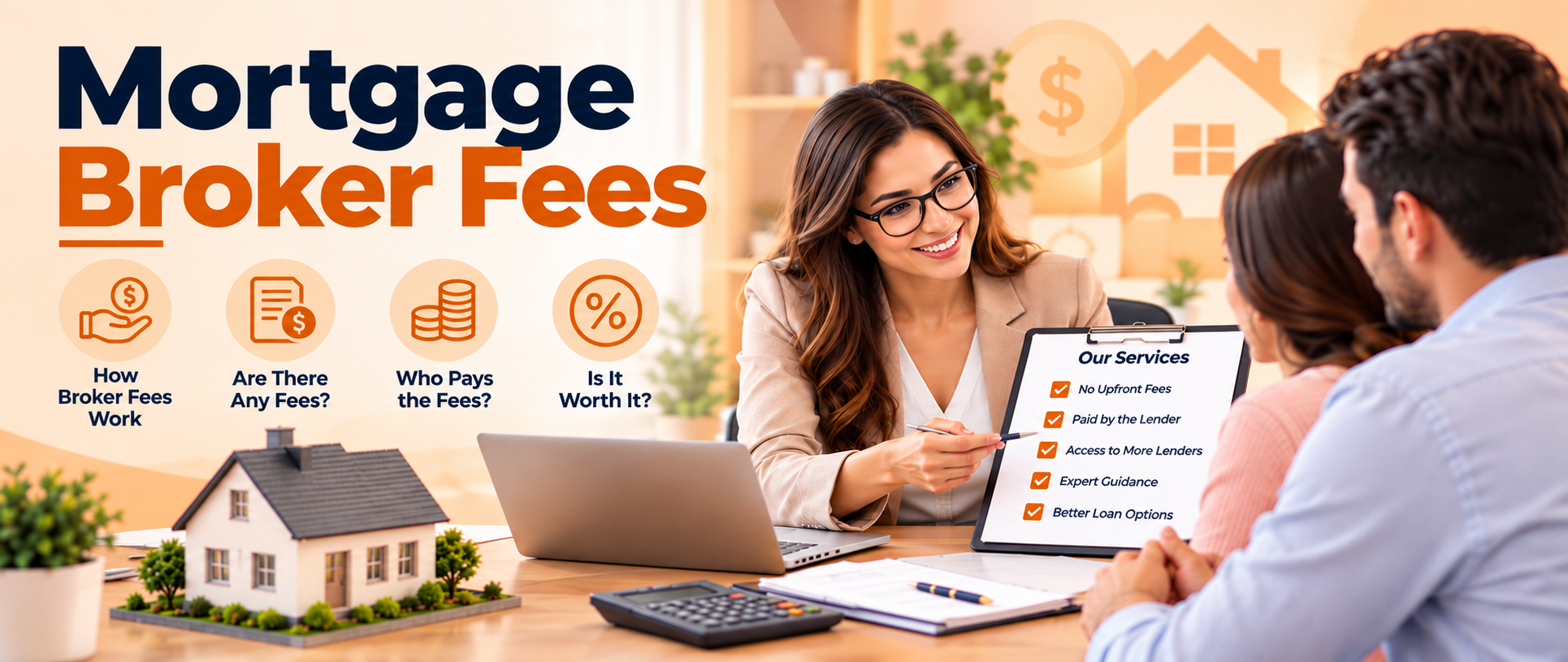 Mortgage broker fees explained during a consultation